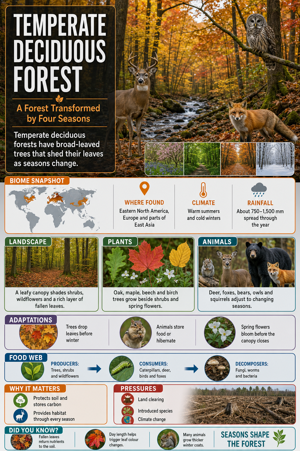 Temperate Deciduous Forest Fact File